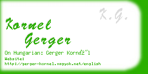 kornel gerger business card